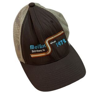 Vintage 80s trucker hat Brown and Tan Mesh Cap